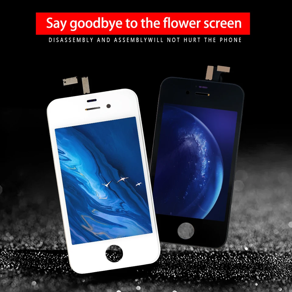 Pantalla LCD para iPhone 4 4S, digitalizador táctil de repuesto para iPhone 5 5C 5S SE 4S 4, sin píxeles muertos 3