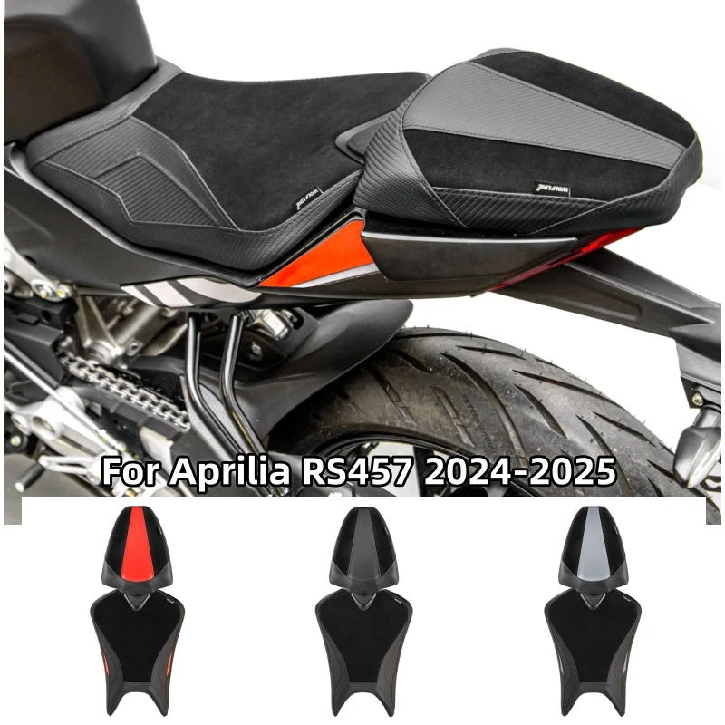 

Motorcycles Front Driver Seat Rider Saddle Solo Cushion Rear Pasenger Seat Cushion Pillion Pad For Aprilia RS457 2024 2025