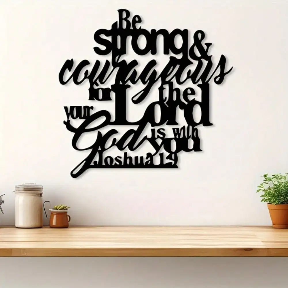 CIFBUY Iron Wall Art Bible Verse Metal Sign Waterproof For Home Office Indoor Outdoor Decor Rustic Hanging Plaque