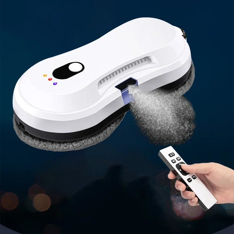 Smart Window Cleaning Robot for Indoor & Outdoor Use with Ultrasonic Water Spray And Vacuum Wash - Robotic Glass Cleaner