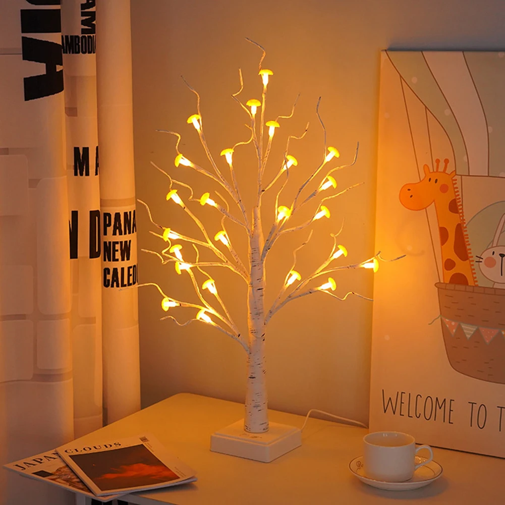 

Led Home Lights Tree Birches Tree Table Lamp Battery/USB Operated Artificial Tree Lamp For Holiday Bedroom Living Room Decor