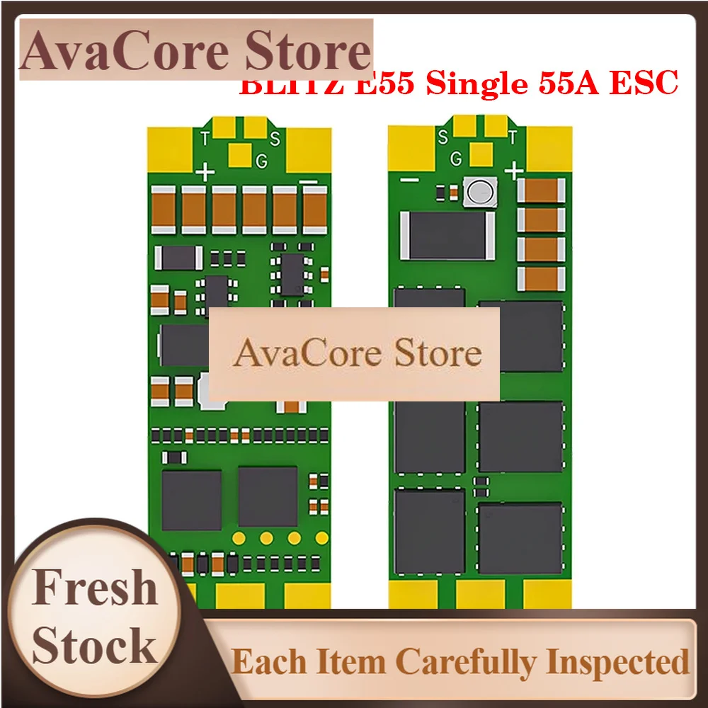 AvaCoreIFlight BLITZ E55 Single 55A ESC BlHeli32 Bit Support Dshot600 Multishot Oneshot 2-6S LIPO 4.7g for RC FPV Racing Drone P