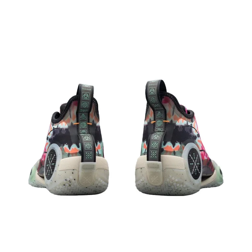 Li Ning WOW 9 Basketball Shoes Men's Low Top White/Pink/Black/Kohlrabi Green ABAR119-9 view 6
