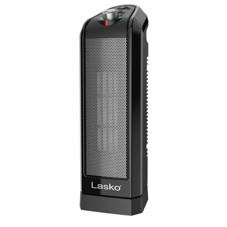 

Oscillating Ceramic Tower Space Heater for Home with Overheat Protection Adjustable Thermostat and 2 Speeds 15.7 Inches Black 1
