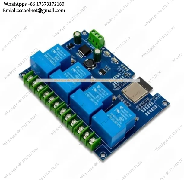 JS02 Smart Home Automation Controller ESP32 4CH 30A Relay Module WiFi Bluetooth DC7-28V/5V