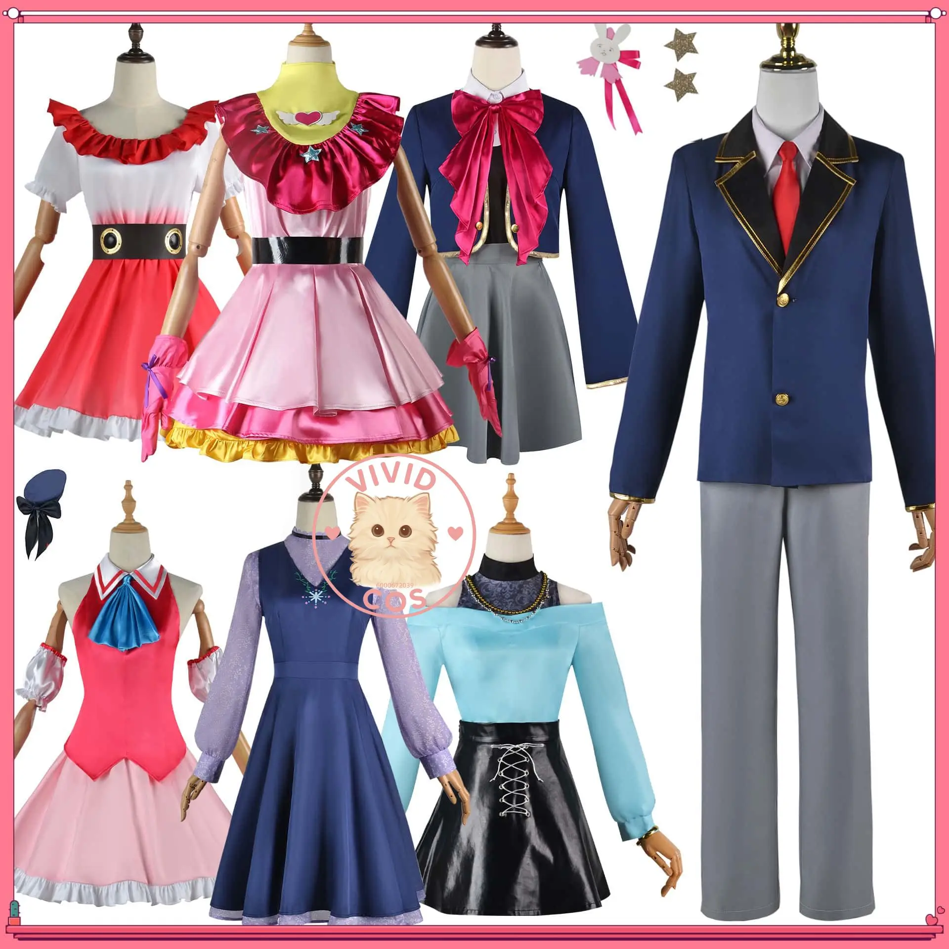 

Oshi No Ko Cosplay Costume Popular Anime Ai Hoshino/Ruby/Kana Arima Role Play Cute Stage Suits for Women Adult Child Comic Con