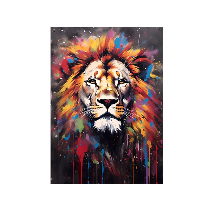 

hit productNordic Modern Lion Tiger Gorilla Bear Color Print Art Poster Custom Canvas Home Decoration Animal Painting