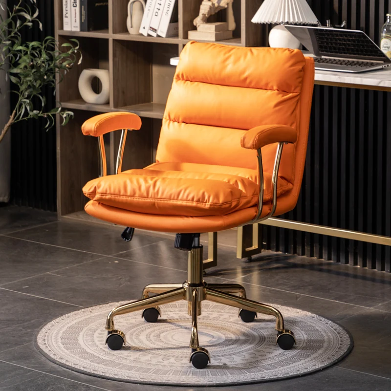 Student Cute Office Chair Designer Relaxing Luxury Makeup Lazy Gaming Chair Leather Wheels Sillas Con Ruedas Salon Furniture