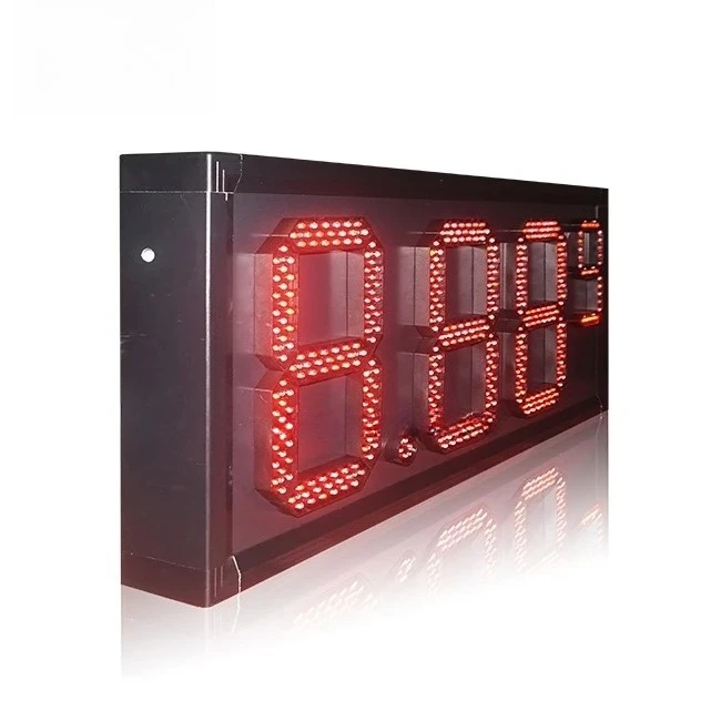 Standing LED   Price Sign Outdoor Using Led 7 Segment Digit Red Color Number Customization Led   Station Price Board