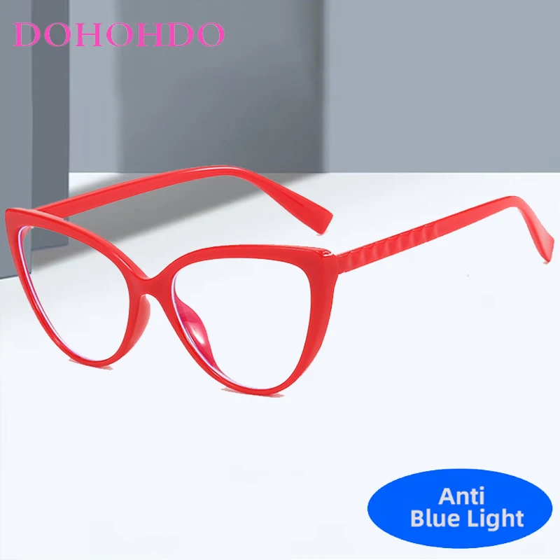 

Classic Design Vintage Sexy Cat Eye Anti-Blue Light Women's Glasses Men Computer For Office Work Luxury Brand Optical Eyeglasses