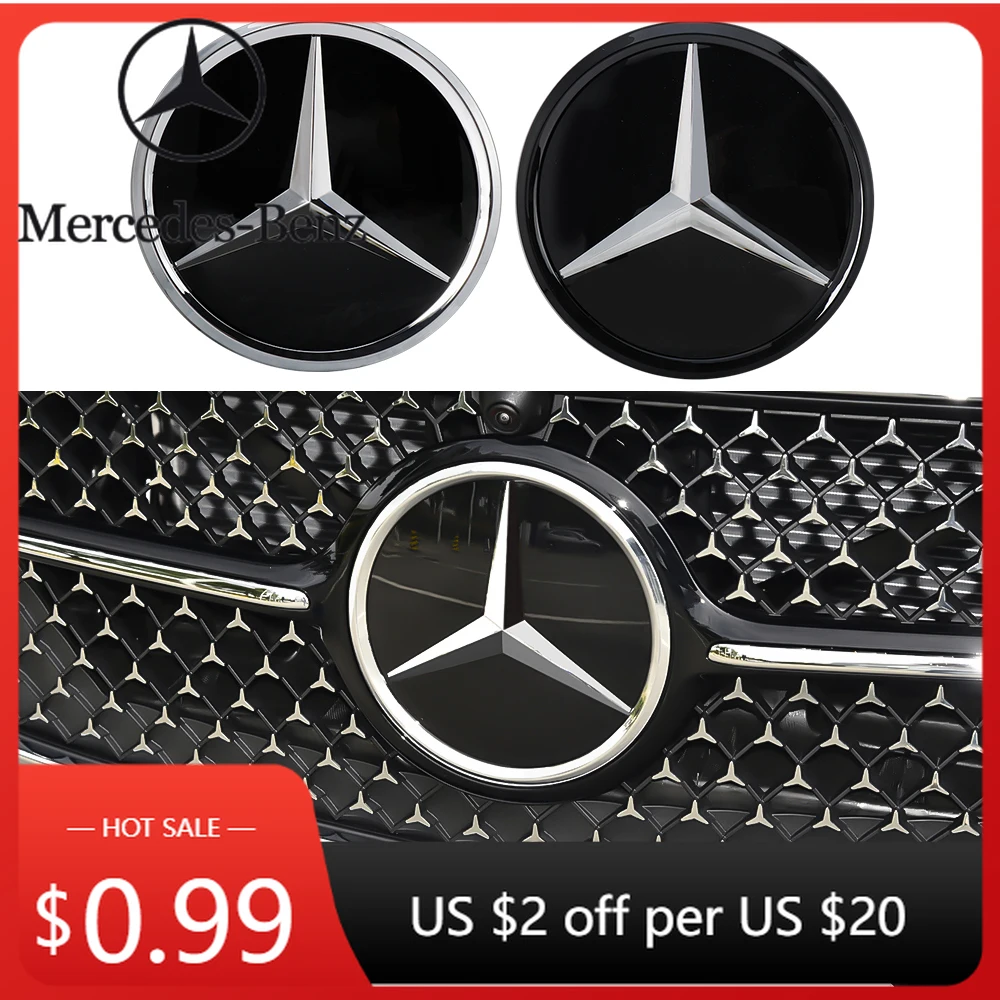 

Hot Car Sticker Car Front Grill Mirror Style Badge Replacement Auto Grille ABS Emblem Decoration Modification Accessories for Me