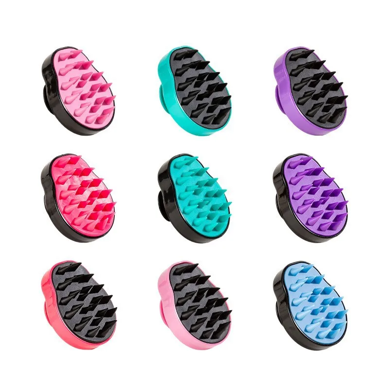 1 PCS Soft Silicone Head Scalp Massage Comb Shampoo Brush Hair Washing Comb Shower Brush Head Massage Hair Hairdressing Tool