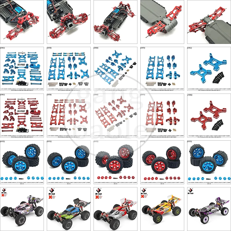 Gangbaole Official Store: WLtoys 1/14 144001 144002 144010 1/12 124016 124017 124018  Remote Control Car  Metal Parts Upgrade