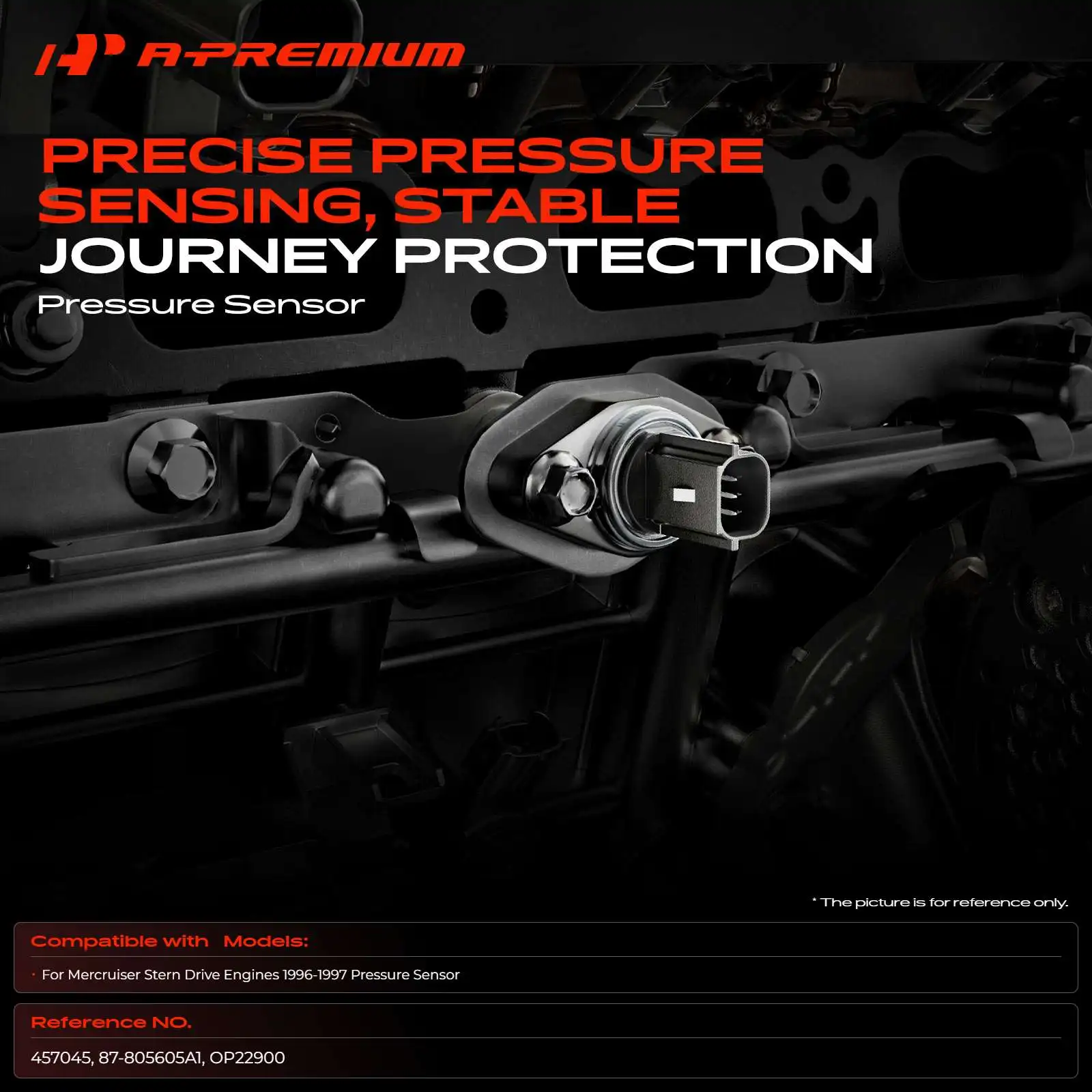 A-Premium Low Oil Pressure Sensor for Mercruiser Stern Drive Engines 1996-1997 87805605A1
