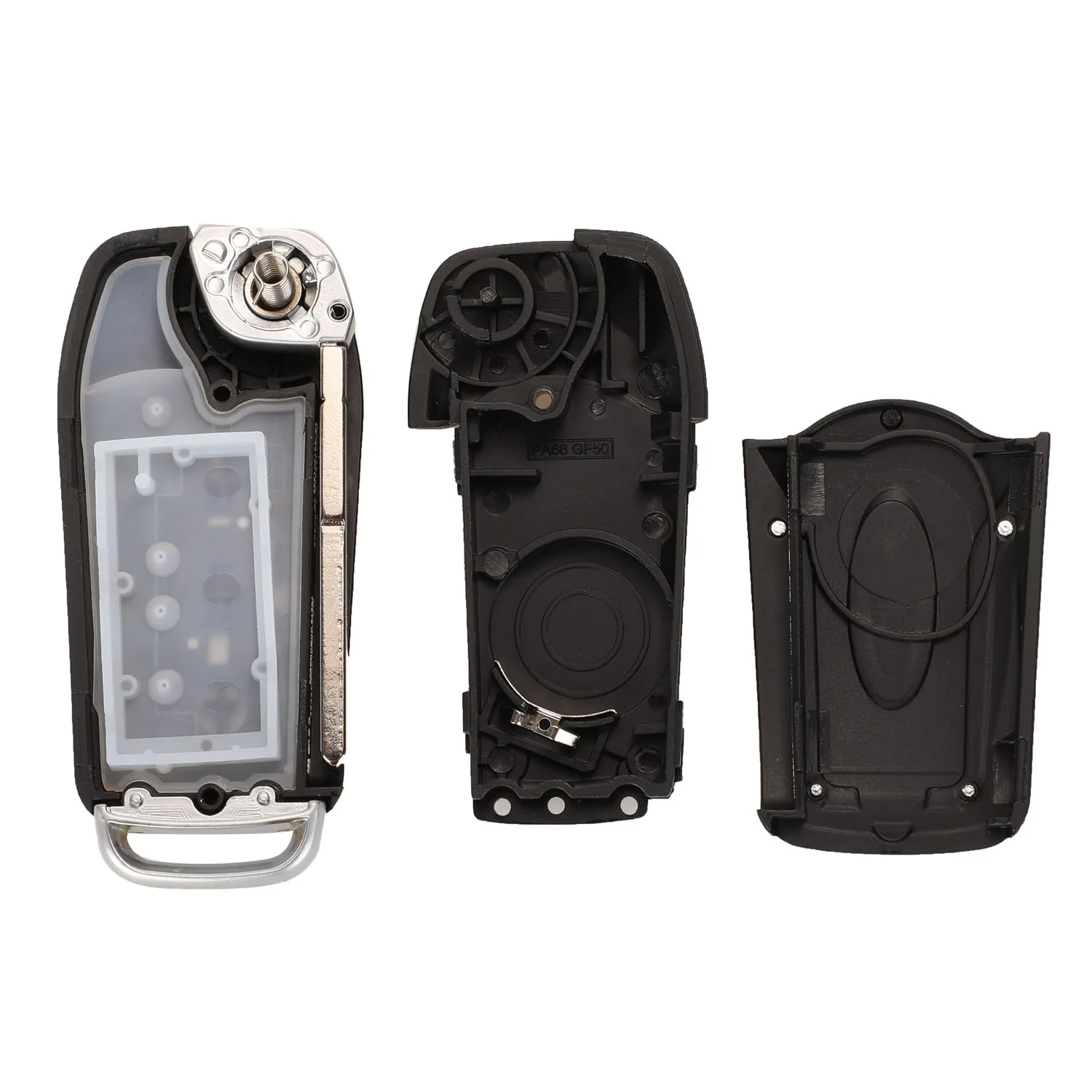 تعديل الوجه التحكم عن بعد قذيفة مفتاح السيارة ، 3 أزرار ، يصلح لفورد التركيز 2 ، 3 ، مونديو ، فييستا ، إعادة وضع شفرة غير مقطوعة