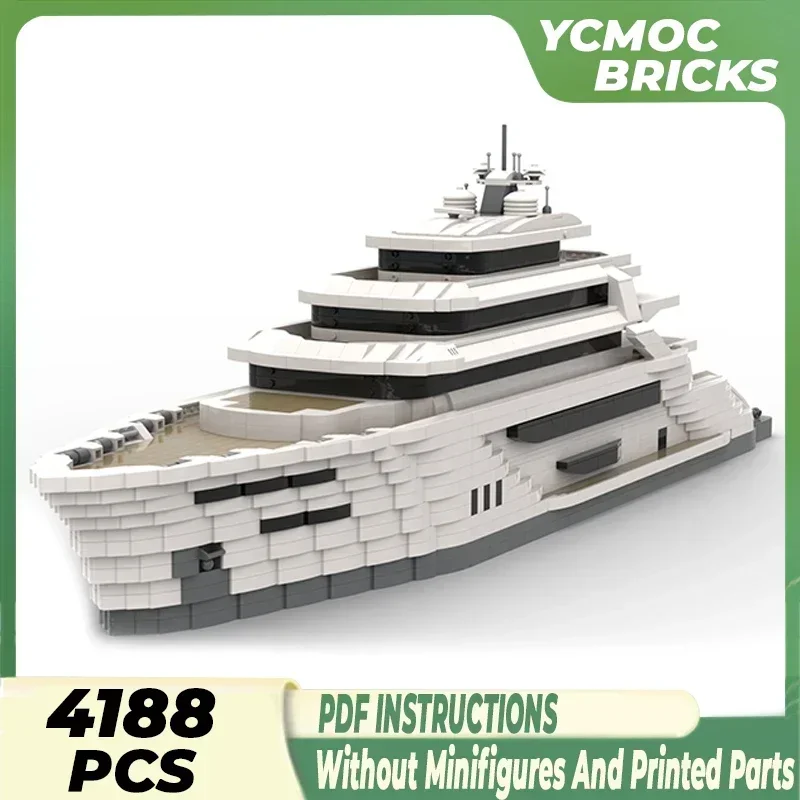 Moc Building Bricks Luxury Cruise Ship Model Superyacht Mary Jane Technology Modular Blocks Gift Christmas Toy DIY Sets Assembly