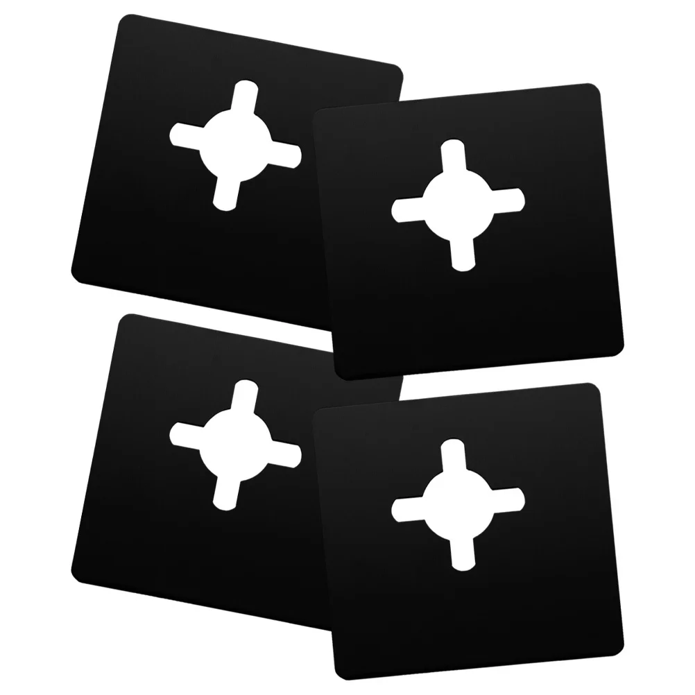 4 قطعة مقبض الباب تعزيز لوحات باب من الفولاذ المقاوم للصدأ ثقب غطاء لوحات قفل إصلاح الملحقات ديدبولت طقم تركيب #3