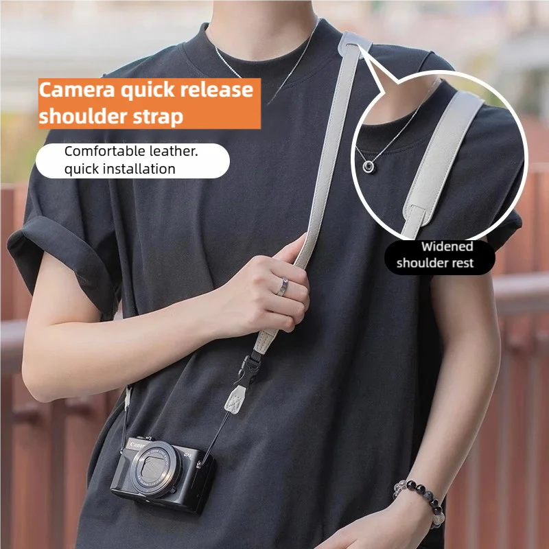 Quick Release Camera Shoulder Strap for Canon R50 Ricoh GR3 Fujifil XE5 X100VI Nikon ZF Sony ZVE10 Mirrorless Pressure Relief