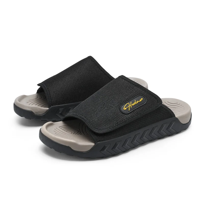 Men Women Casual Slides Sandals Adjustable Hook and Loop Anti-slip Beach Home Couple Slippers Big Size 36-48