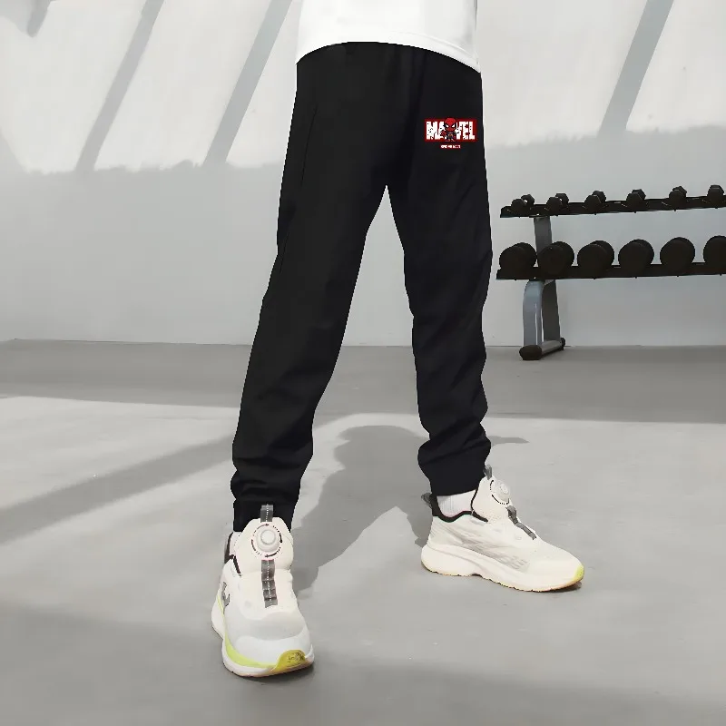 ربيع الخريف الفتيان السراويل الرياضية الأعجوبة سبايدرمان المطبوعة الاطفال بناطيل كاجوال الأطفال عالية الخصر عداء ببطء مريح مرونة الخصر بانت #3