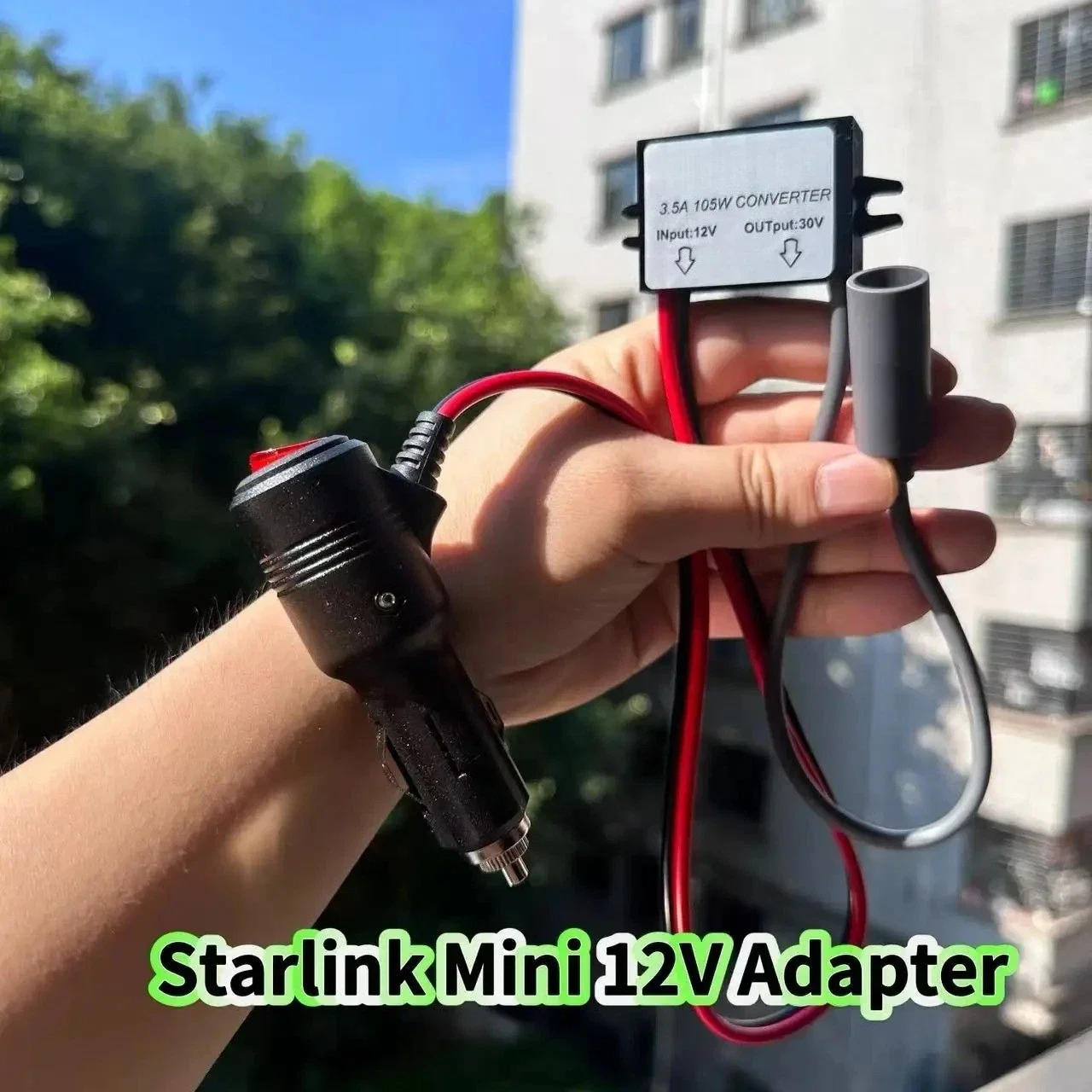 

12v To 30v Converter Heat Resistant Rv Power Converter Starlink Mini Adapter Dedicated Dc Step Up Adapter For Car Trucks Battery