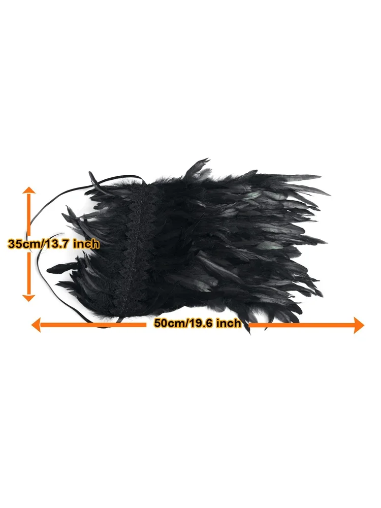 Halloweenowy płaszcz z piór, gotycki punkowy płaszcz z piór, naturalny płaszcz z piór, damski kostium na cosplay, występ sceniczny, gorąca odzież klubowa