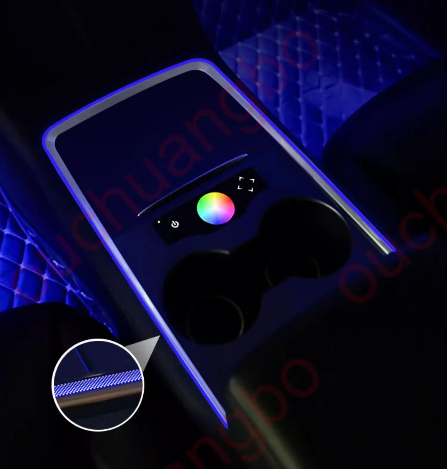 Ouchuangbo Atmosphere light Lamp For Tesla  model 3 model Y 2021 2022  Cup Holder Light Control Specific Interior Ambient Light