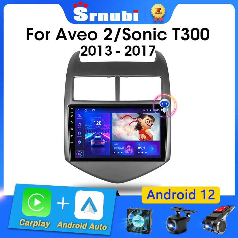 

Srnubi Android 12 Carplay Car Radio for Chevrolet Aveo 2 Sonic T300 2011 - 2015 Multimedia Player GPS Stereo 2 Din IPS Autoradio