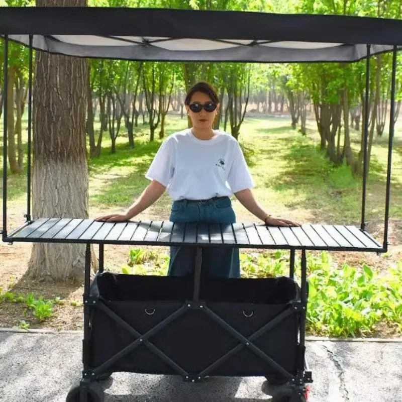 Wholesale Multi-terrain Outdoor Storage Vehicle Waterproof Folding Stall Camping Night Market Car Stall