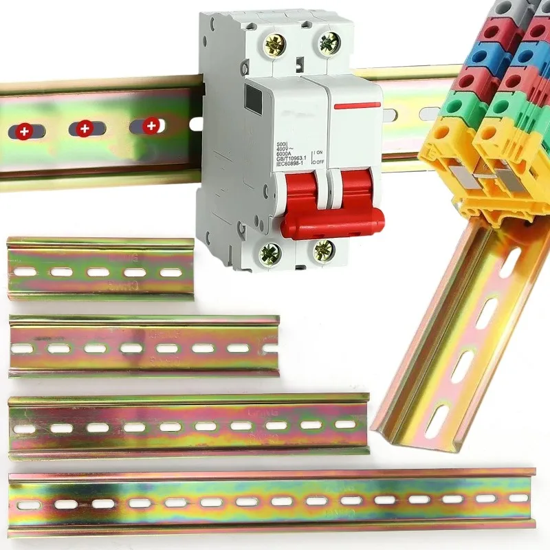 10.3/15/20/30CM Rustproof C45 Terminal Guide Adjustable Sturdy Iron Colored Zinc Flexible Positioning Distribution Box Wiring