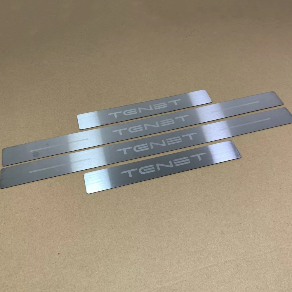For TENET Tenet T4 T7 T8 T4L Car Accessories Stainless Steel Door Sill Plate Plastic 3D Interiors Stickers Ultra-thin Auto Parts