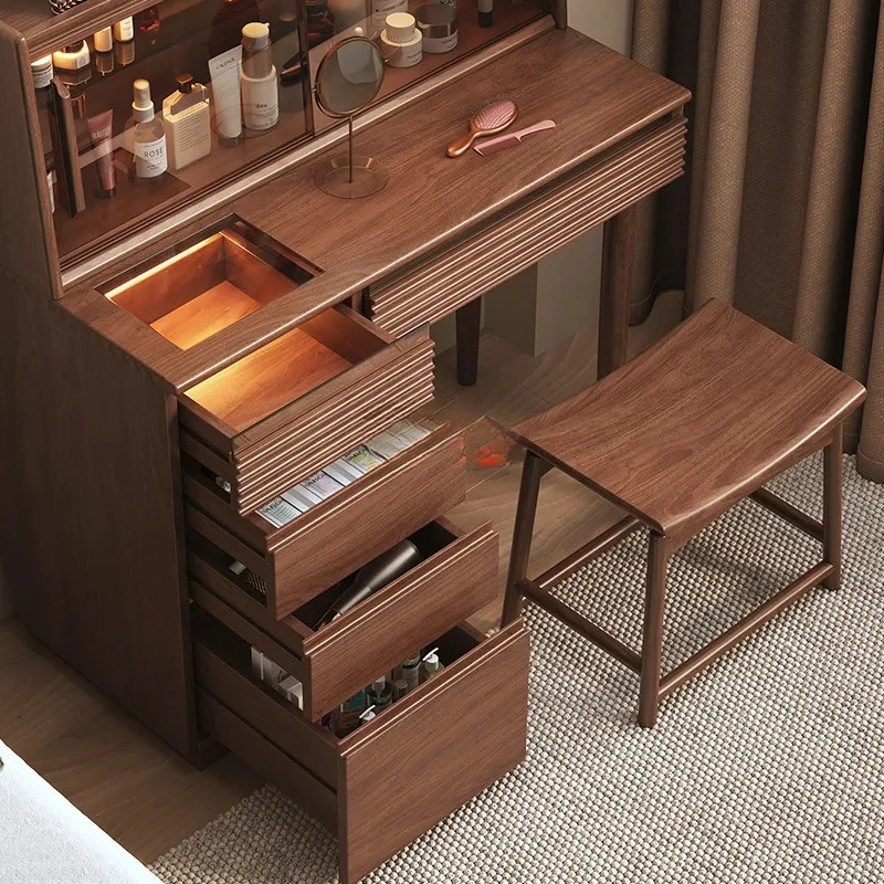 خزانة من خشب الجوز الأسود البسيط من الشمال #3