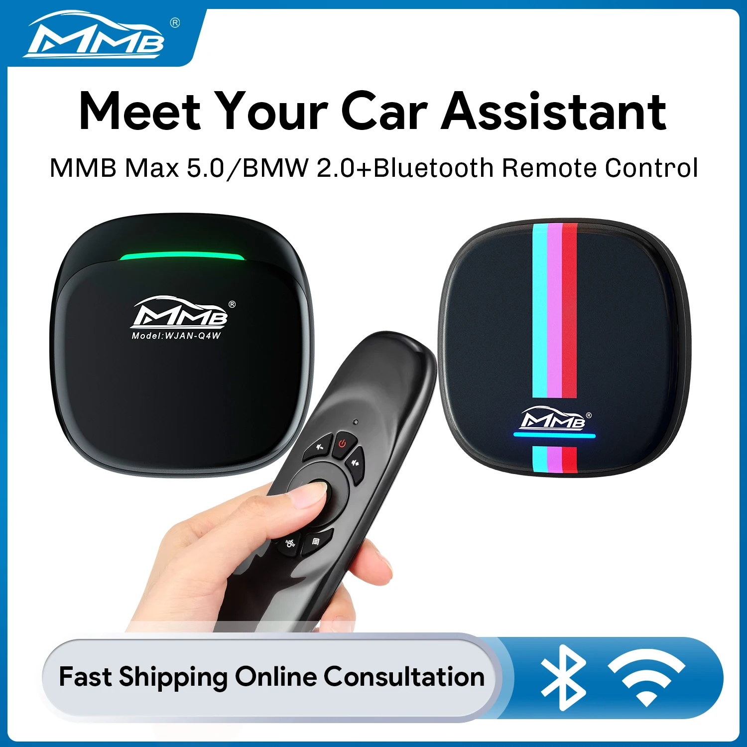 MMB Car Companion Remote Control 2.4G Portable Bluetooth Mouse and Keyboard Input Function Applicable to MMB BMW 2.0 MAX 5.0