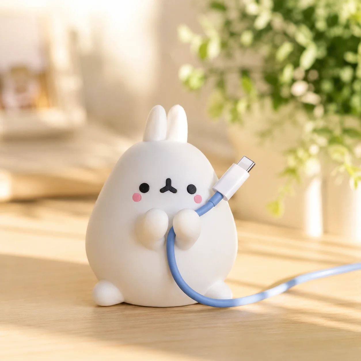 Novelty Bunny Shaped Accessory, Multi-functional Pen Holder & Cable Organizer, Cute Decoration for Desktop