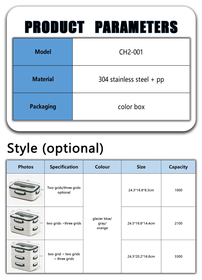 bento 3-слойный офисный портативный стол из нержавеющей стали с столовыми приборами для взрослых, изолированный обед