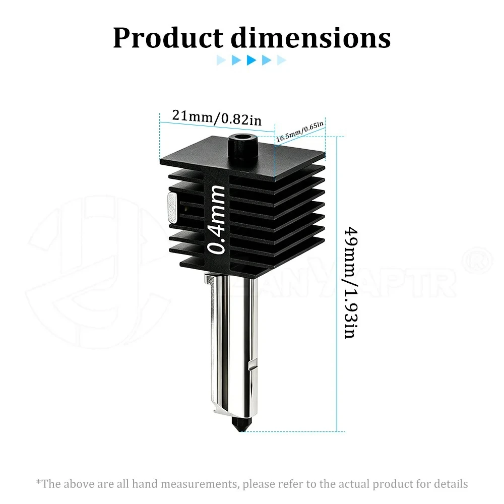 2 Pack Hotend Kit for Bambu Lab A1 / A1 Mini 0.4mm Hardened Steel Nozzle High Temperature Extruder Replacement Parts