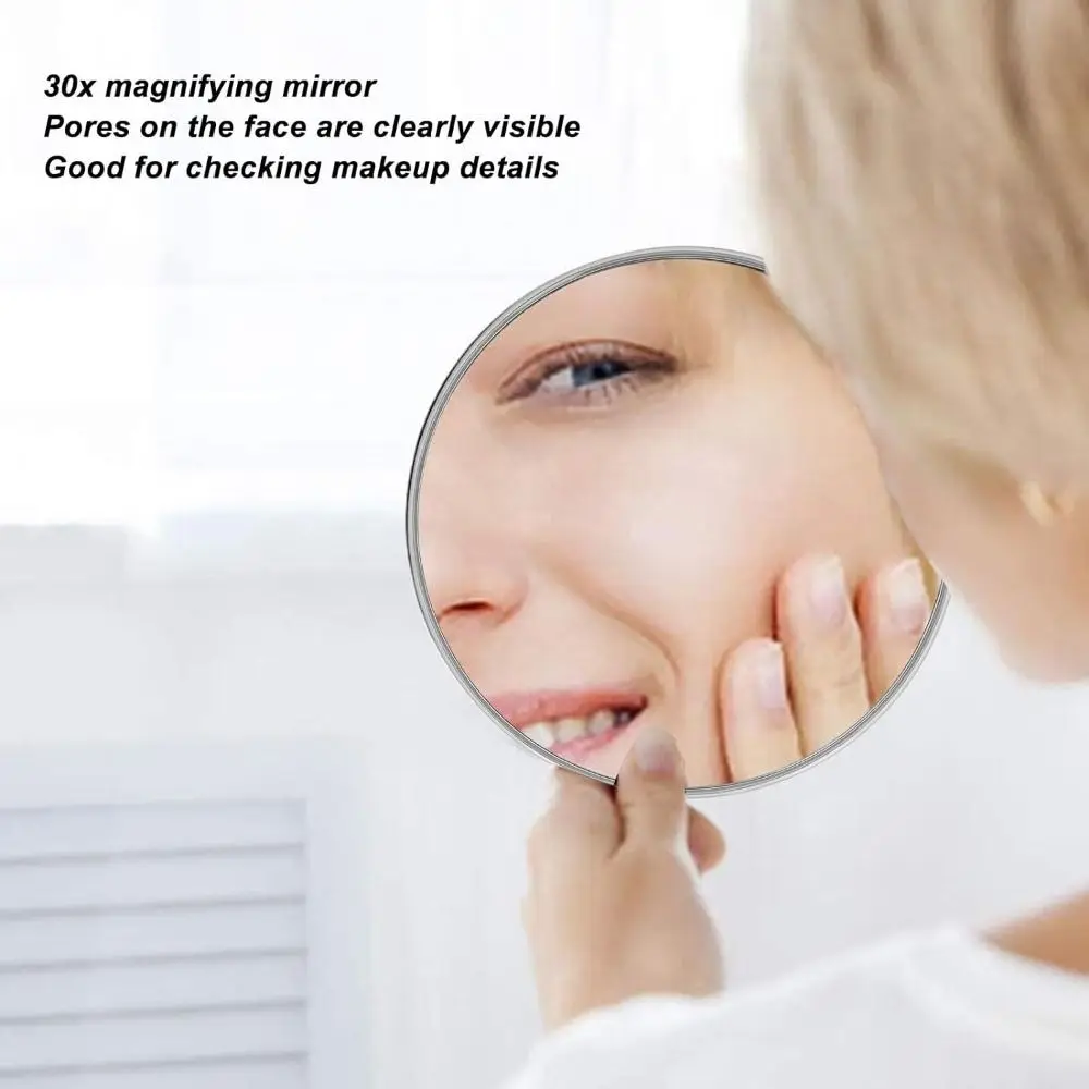 Portable Remove Acne Pores Makeup Mirror Round Shape Makeup Tool 5/10/20/30x Magnifying Mirror White ABS Cosmetics Mirror Girl