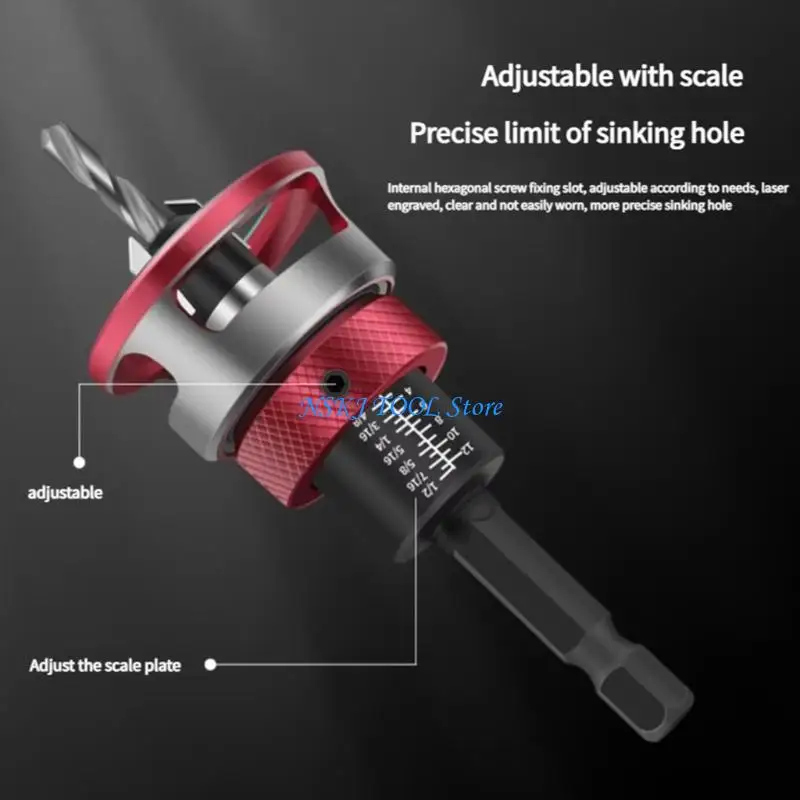 

L8RC Countersink Drill Bit Set Woodworking Counterbore Droply Bits Countersinkink