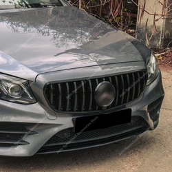 GT Style Air Intake Grille For Mercedes W213 E-Class E200 E300 E250 E350 2016-2020 Gloss Black Front Grille Bodykit Tuning