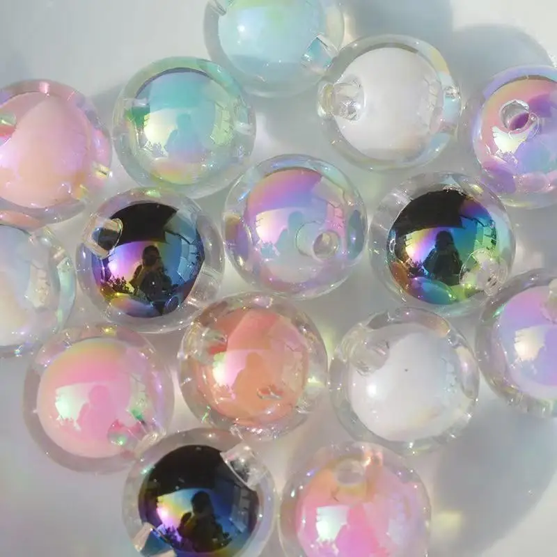 CH92 Contas de Acrílico Transparentes de 16mm em Formato de Doce, Contas Bonitas e Fofas para DIY, Pulseiras e Acessórios de Joias Artesanais
