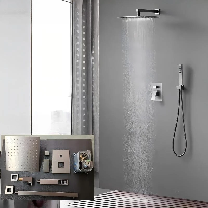 

Gun ash hidden in the wall shower concealed pre-embedded embedded ceiling spray hidden shower set home hotel bath
