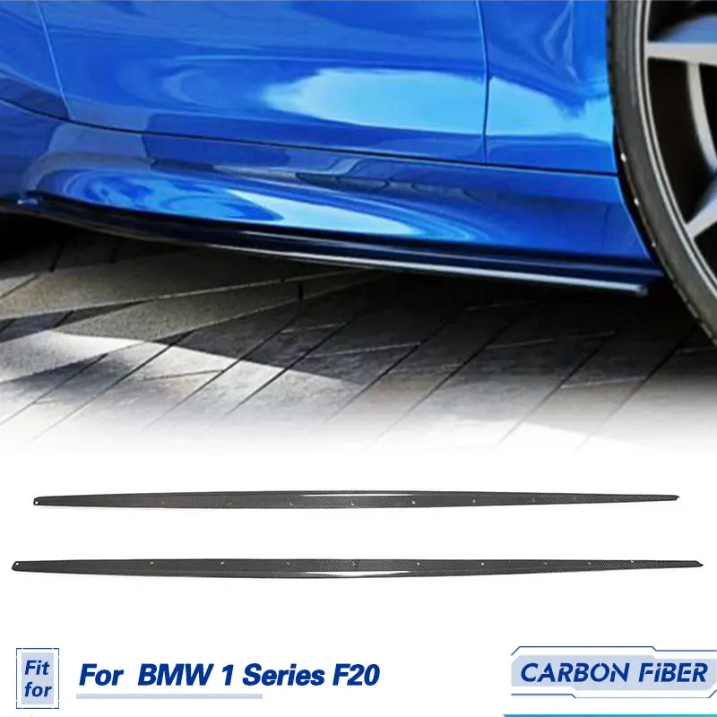 Carbon Fiber Car Body Kit Side Skirt Aprons for BMW 1 Series F20 M Sport 2016 - 2018 Car Door Side Skirts Guard