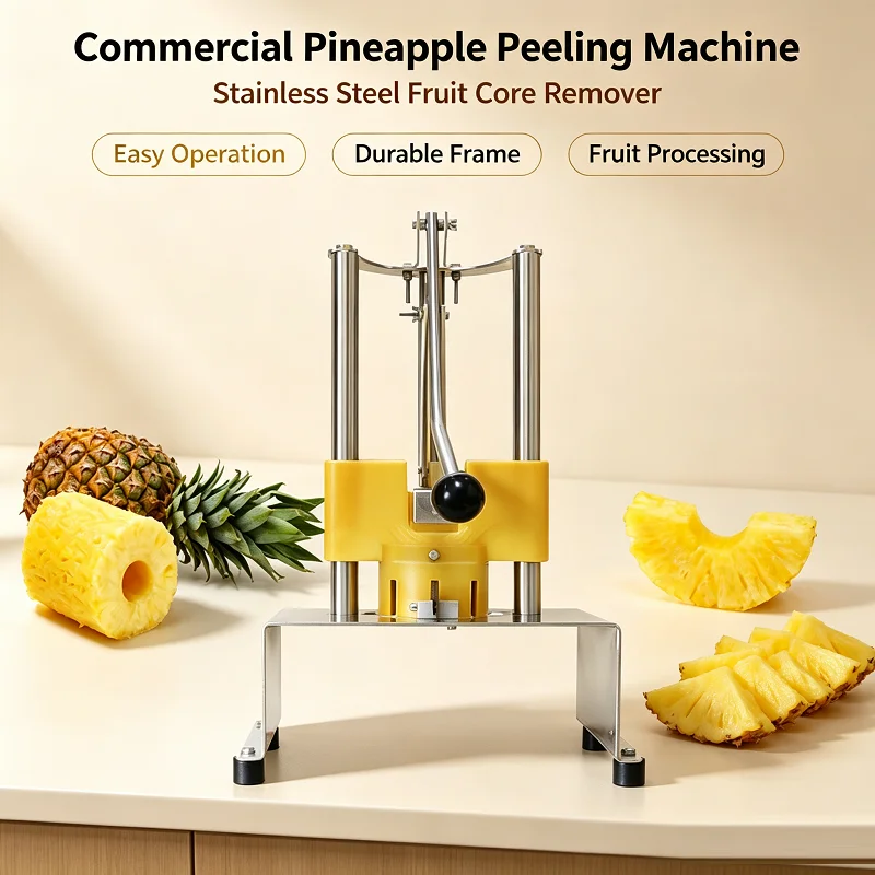 Pineapple Peeler Machine 60PCS/H Manual Pineapple Cutter Sheller Electric Stainless Steel Pineapple Peeling Machine