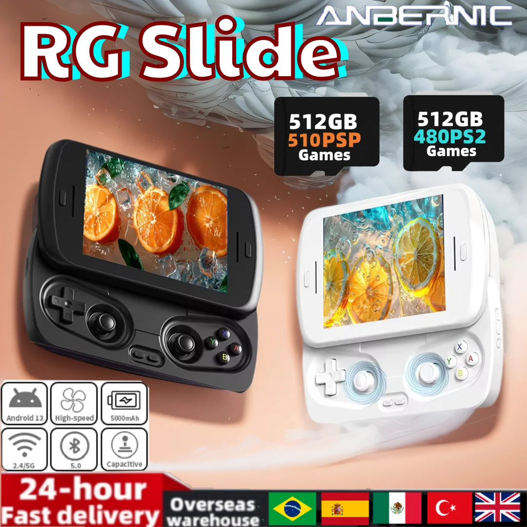 Anbernic RG Slide Retro Handheld Game Console 4.7-inch LTPS In-Cell Screen Capacitive Joystick Video Gaming Player WIFI PS2 PSP 1