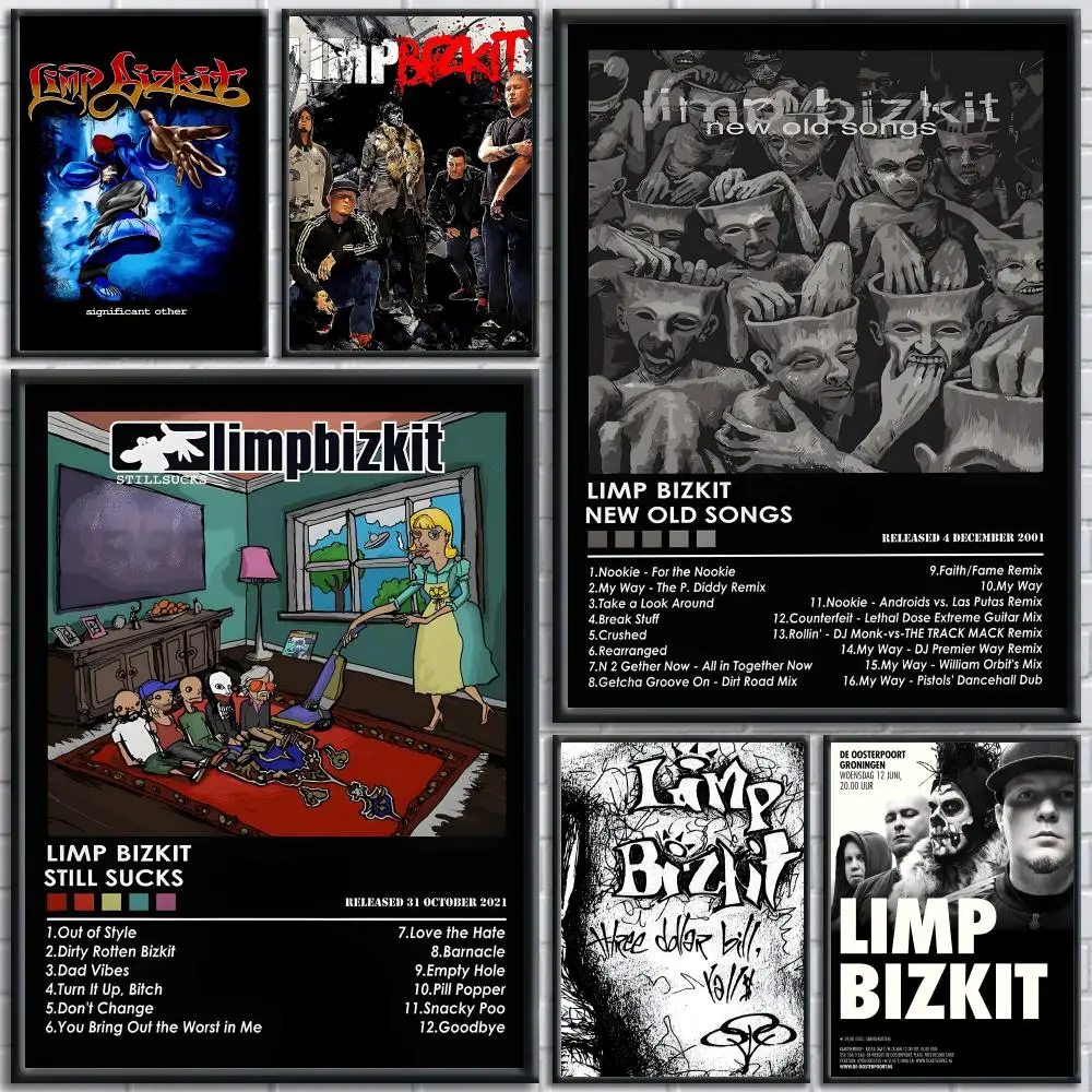 Band L-limp Bizkit Painting Calligraphy Wall Art Canvas Poster Premium Home Decor Print for Living Room Bedroom