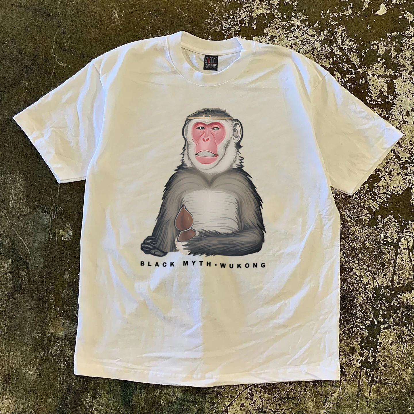 Heavyweight 260g Pure Cotton Short Sleeve T-Shirt Loose Fit Big Size Top for Youth Summer Casual Wear Black Myth Monkey King ...