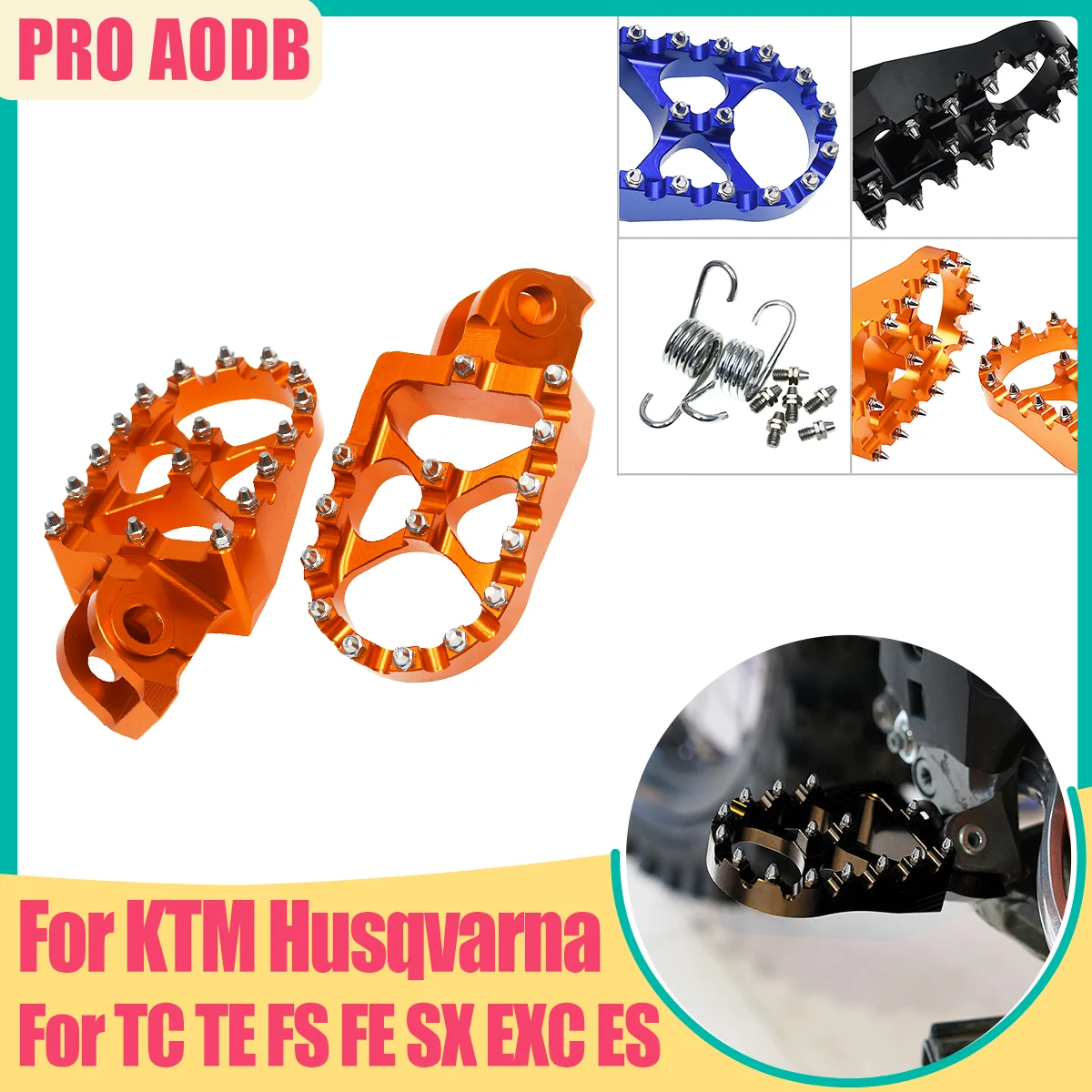 Moto Foot Pegs Foot Rests Pedals For KTM BETA HUSQVARNA SMC R SX EXC XC 1290 ADV S 701 SM TC FX TE FE 300 RR 2T 4T 690 ENDURO