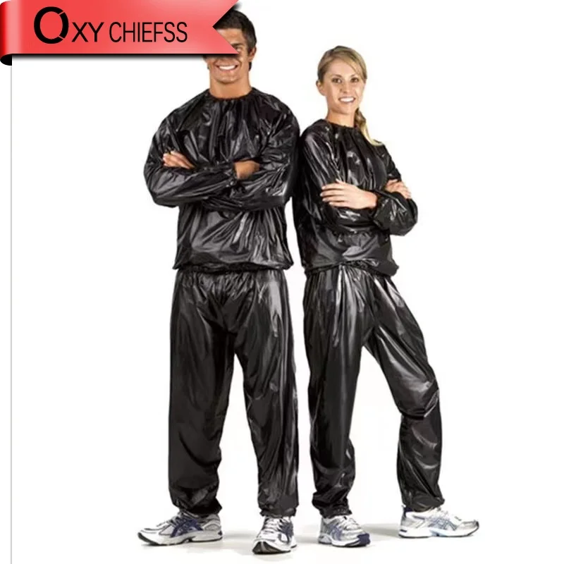 Heavy Duty Weight Loss Sweat Sauna Suit Exercise Gym Anti-Rip Body Building Fitness Sauna Clothes Keep Slimming Training Workout