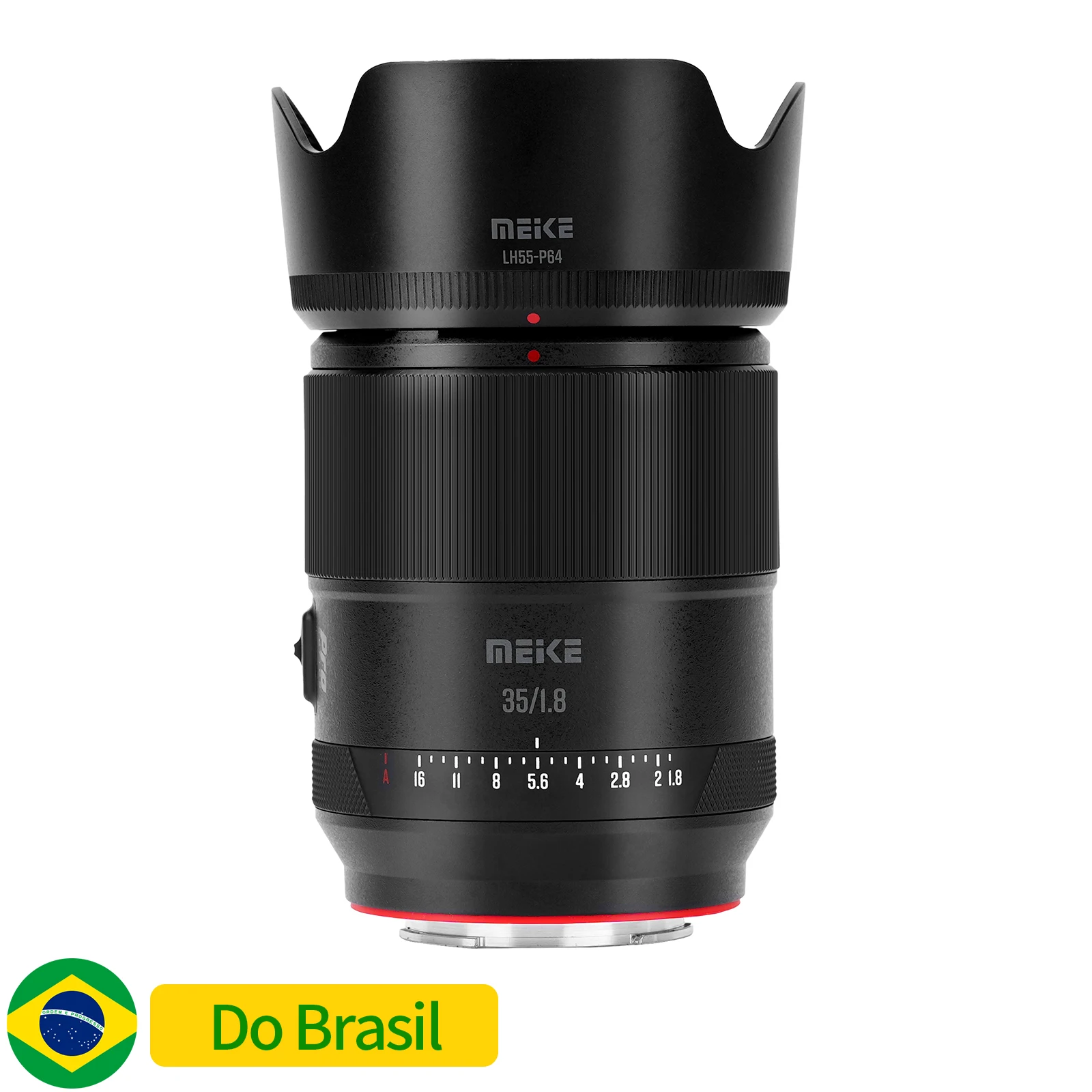 (Meixe Brasil) Lente Meike Full Frame 35mm f1.8 Pro com Foco Automático STM para Câmeras Sony E / Nikon Z / L-Mount