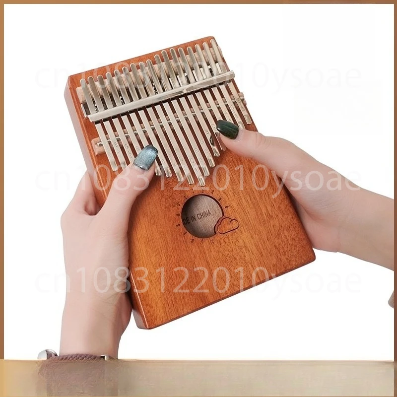 

17-tone Electric Box Thumb Piano EQ Leaflet Acacia Kalimba Finger Piano, Free Bag + Audio Cable
